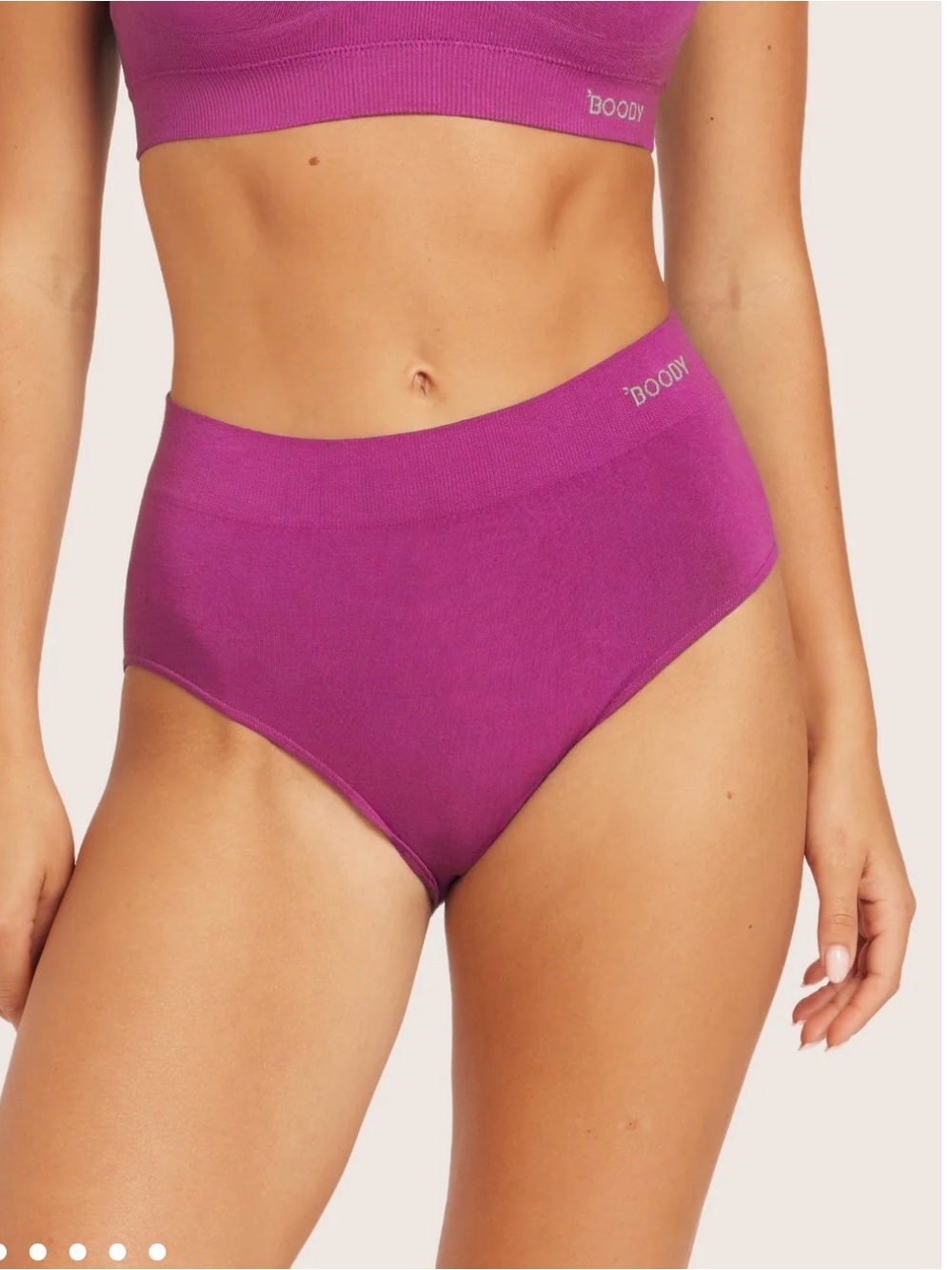 BOODY Seamfree padded crop Bra & Brief Set in Vibrant Magenta - New with/Tags! - Picture 8 of 8